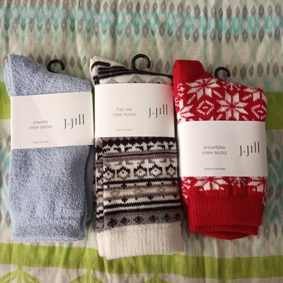 J. Jill Accessories - J Jill Socks, 3 Pairs, Retail $42